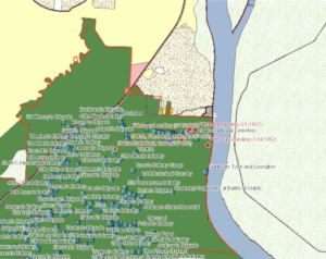 Map of Pittsburgh Landing